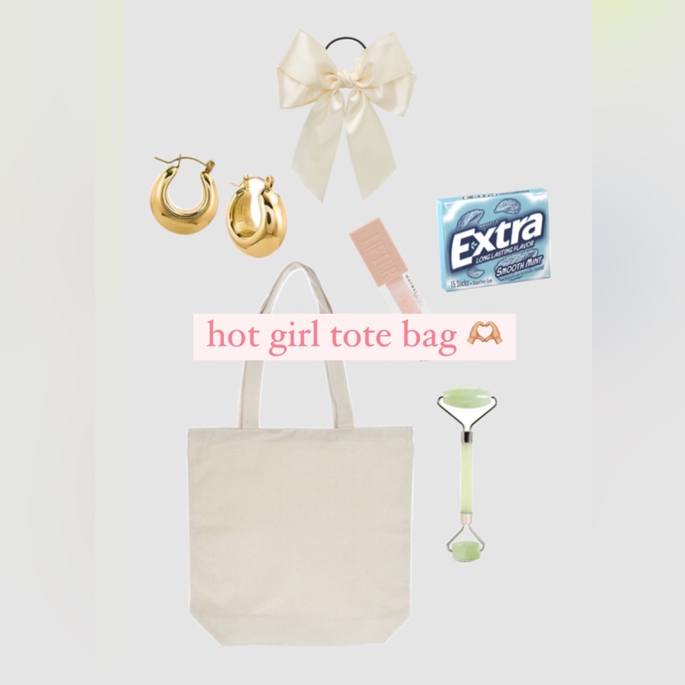 mystery hot girl/clean girl aesthetic tote bag bundle